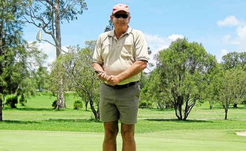 Gympie golfer Ross Plowman on the green. Gympie golfer Ross Plowman on the green.